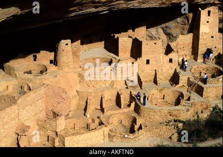 USA, Colorado, Mesa Verde Nationalpark, Cliff Palace Stockfoto