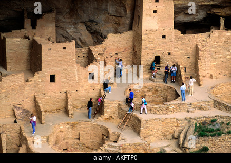 USA, Colorado, Mesa Verde Nationalpark, Cliff Palace, die größte Klippenanlage im Mesa Verde Nationalpark Stockfoto