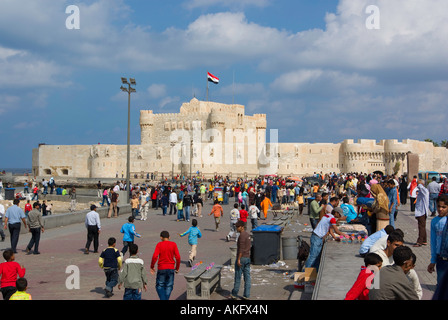 Fort Qait el Bey am ersten Tag des Festivals, das Ende des Ramadan feiern Stockfoto