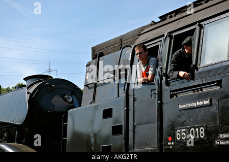 Anzeige der erhaltenen Dampflokomotiven während der 30. Geburtstagsfeiern, Bochum Eisenbahnmuseum (größte Länder) in Deutschland. Stockfoto