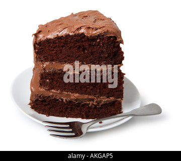 Drei Stück Schokoladenkuchen-Schicht Stockfoto