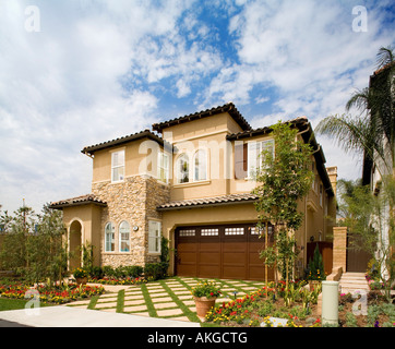 Außen ein toskanischen Stil Zuhause am Nachmittag Stockfoto