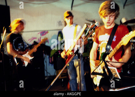 Amateur-pop-Band Vorformen in Solingen, Deutschland. Stockfoto