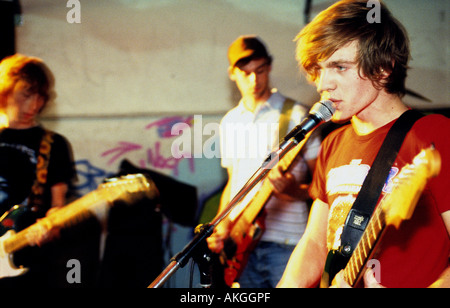 Amateur-pop-Band Vorformen in Solingen, Nord Rhein Westfalen, Deutschland. Stockfoto