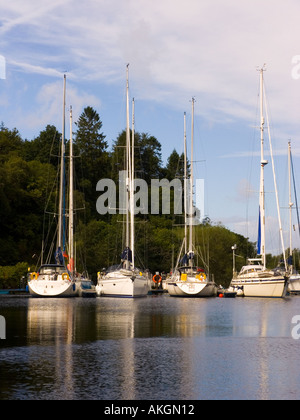 Ballymeanoch Marina auf dem Crinan Kanal Argyll, Schottland Stockfoto