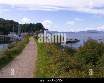 Crinan Kanal Weg Crinan Argyll, Schottland Stockfoto