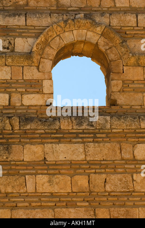 Fenster in Anjar Castle Libanon Nahost Stockfoto