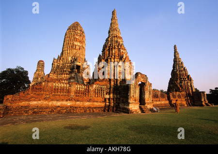 Thailand, Ayutthaya, die alte Hauptstadt von Siam, Tempel Wat Chai Watthanaram Stockfoto