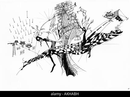 Zeichnung von Sharon Scott Leeds West Yorkshire England UK Stockfoto