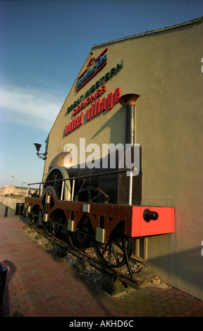 Dampfmaschine Design auf Shop im Designer Outlet Village Swindon Stockfoto