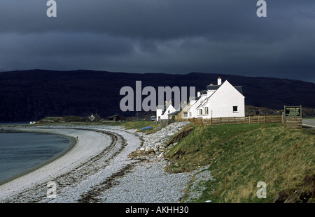 Ardmair nördlich von Ullapool Schottland an einem dramatischen Frühlingstag Stockfoto