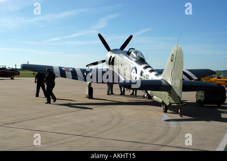 Korea-Krieg Veterean, Hawker Fury. Stockfoto