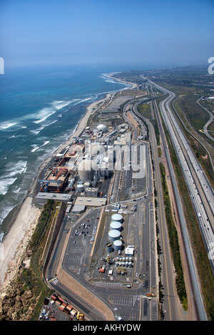 Luftbild des Kernkraftwerks auf Kalifornien Küste Stockfoto