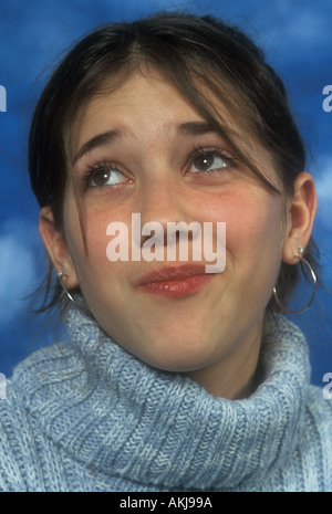 Schüchterne junge Dame Stockfoto