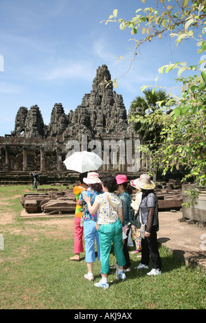 Bayon Angkor Wat Tänzer alten asiatischen asiatischen Kambodscha Stockfoto