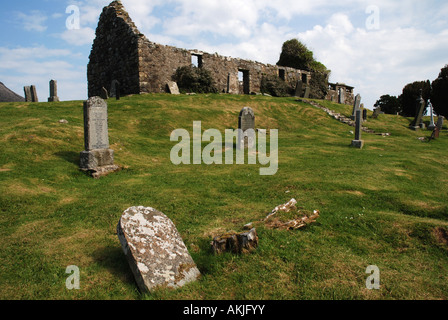 Chriosd, Burialplace der Clan Mackinnon, Insel Skye, innere Hebriden Schottland Chill Stockfoto