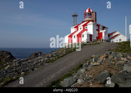 Weg bis zum Leuchtturm von Cape Bonavista im Abendlicht in Bonavista Halbinsel Neufundland Kanada - Historic Site Stockfoto