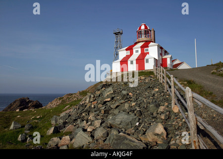 Cape Bonavista Leuchtturm im Abendlicht in Bonavista Halbinsel Neufundland Kanada - provinzielle historische Stätte Stockfoto