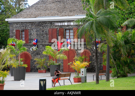 Reunion Island indischen Ozean Frankreich St Leu Rathaus Stockfoto