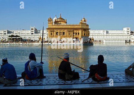 Indien, Penjab, Amritsar, Harmandir Sahib (Golden Temple), Sikh spirituelle und kulturelle Zentrum Stockfoto