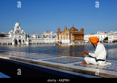 Indien, Penjab, Amritsar, Harmandir Sahib (Golden Temple), Sikh spirituelle und kulturelle Zentrum Stockfoto