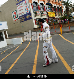 Elvis-Imitator Las Vegas Schauspieler Entertainer Arbeit glauben machen Stockfoto