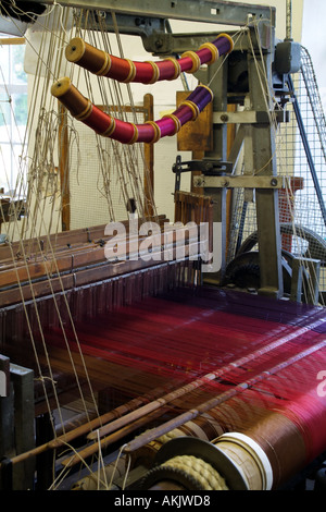 Webstuhl in Silk Mühle Whitchurch Hampshire England UK südeuropäischen arbeiten Mühle am Fluss Test Stockfoto