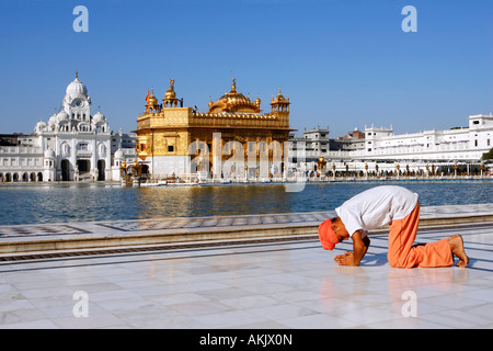 Indien, Penjab, Amritsar, Harmandir Sahib (Golden Temple), Sikh spirituelle und kulturelle Zentrum Stockfoto