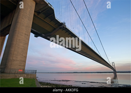 Humber Bridge, East Yorkshire mit North Humberside beitreten Stockfoto