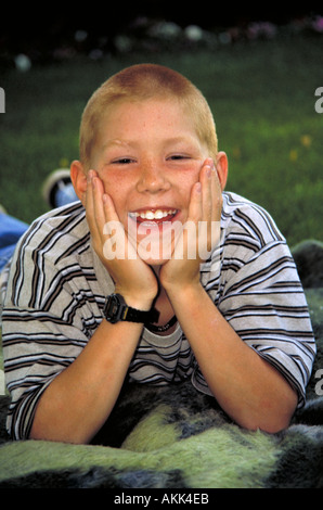 Junior High Jugend Outdoor Portrait St Paul Minnesota Stockfoto