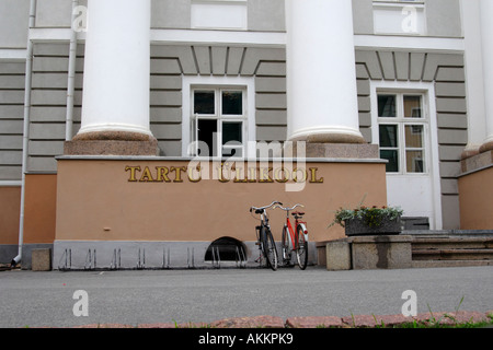 Tartu Estland - Detail des Hauptgebäudes der Universität Tartu, die zweite Stadt Estlands, Osteuropa Stockfoto