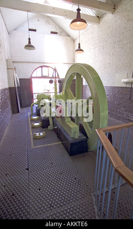 Dampfmaschine elektrische Erzeugung von Haus im Musée National Wasserstraßen, Ellesmere Port Cheshire Merseyside UK Großbritannien Stockfoto