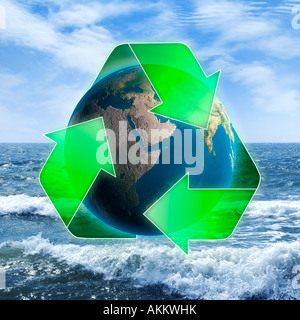 Konzeptionelle Recycling-Symbol Stockfoto