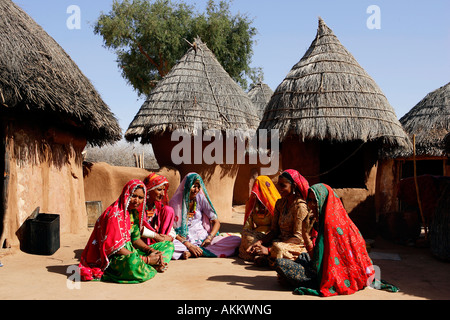 Indien, Rajasthan, Bishnois Dörfer Stockfoto