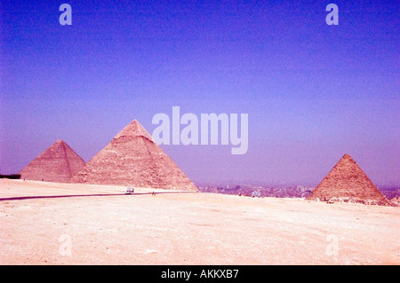 Pyramiden von Ghiza Kairo Ägypten Stockfoto
