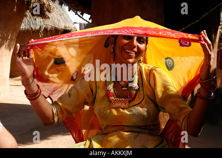 Indien, Rajasthan, Bishnois Dörfer Stockfoto