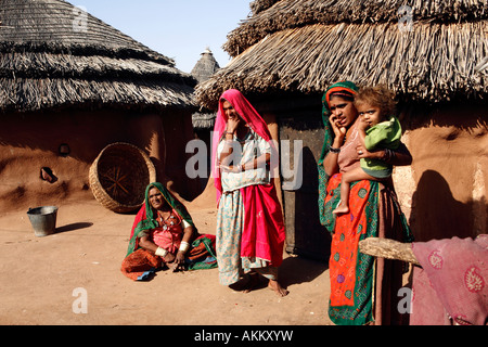 Indien, Rajasthan, Bishnois Dörfer Stockfoto