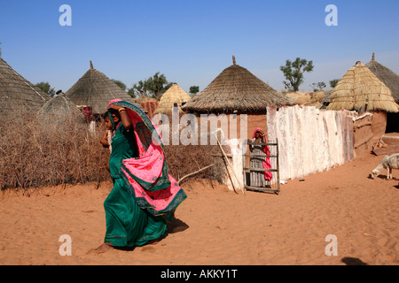 Indien, Rajasthan, Bishnois Dörfer Stockfoto