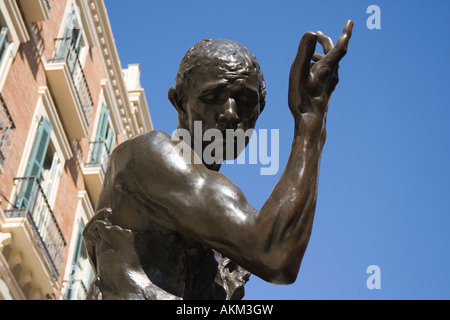 Pierre de Wissant eins der sechs Bürger von Calais Bronze-Skulptur von Auguste Rodin Stockfoto