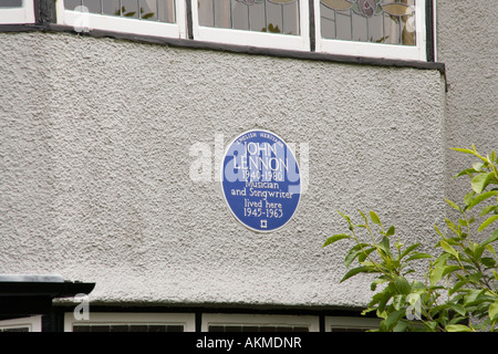 251 Menlove Avenue, Mendips die Heimat der Beatle John Lennon im Westen Allerton Liverpool von 1945 bis 1963 Stockfoto