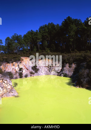 Des Teufels Bad Wai-o-Tapu Thermal Wonderland Nordinsel Neuseeland Stockfoto