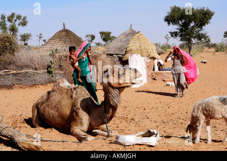 Indien, Rajasthan, Bishnois Dörfer Stockfoto