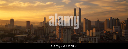 Kuala Lumpur Skyline bei Morgengrauen Malaysia Stockfoto