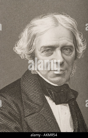 Michael Faraday, 1791 - 1867. Britische Wissenschaftler. Stockfoto