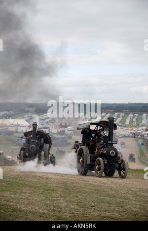 Dampf-Traktoren bei der 2007 Great Dorset Steam Fair Blandford Forum Dorset-England Stockfoto