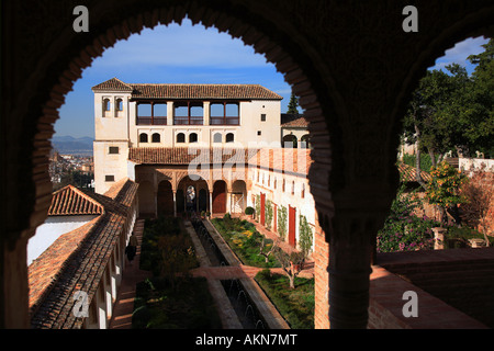 Spanien, Andalusien, Granada, Alhambra, Generalife Gärten von der UNESCO als Weltkulturerbe klassifiziert Stockfoto