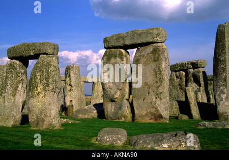 Stonehenghe alten Steinkreis auf Salisbury Plain Wiltshire England UK A World Heritage site Stockfoto