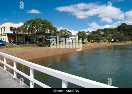 Strand von der Anlegestelle in Russell, Bay of Islands, Northland, Nordinsel, Neuseeland Stockfoto