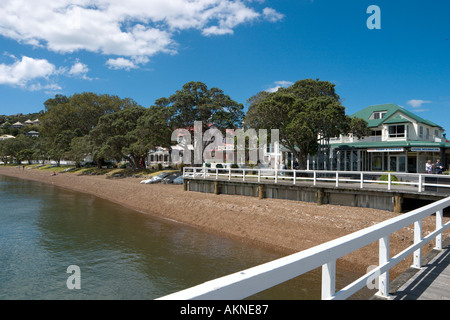 Strand von der Anlegestelle in Russell, Bay of Islands, Northland, Nordinsel, Neuseeland Stockfoto