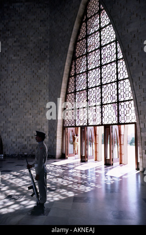 Quaid-i-Azam-Mausoleum, dem Gründer von Pakistan Mohammed Ali Jinnah begraben ist. Karachi, Sindh, Pakistan. Stockfoto